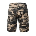 thumbnail image 4 of Homeyce Camo Cargo Shorts for Men Elastic Waistband Button Down Shorts Casual Lightweight Summer Hiking Outdoor Big & Tall Camo Cargo Pants Multi Pockets Twill Quick Dry Bermuda Shorts,Brown 2XL, 4 of 4