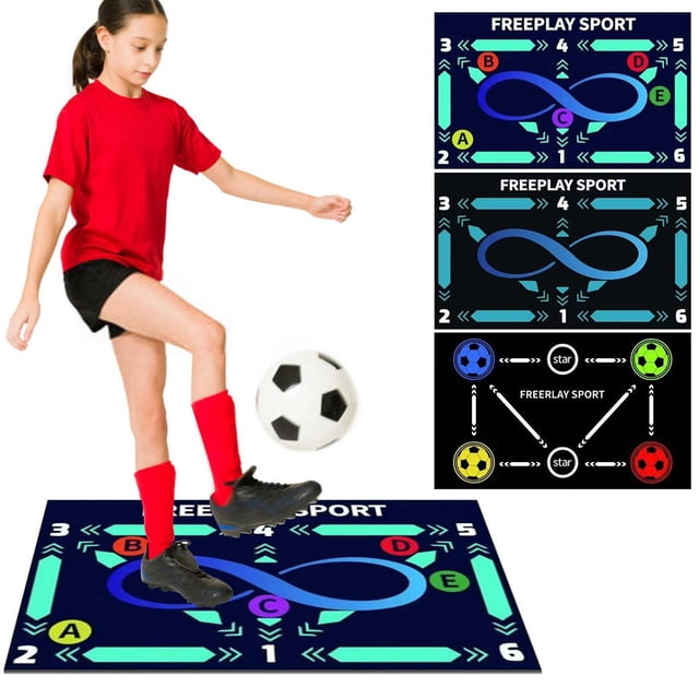 MTBLYS Football Mat Training Ball Control Accessories 40X60Cm Non-Slip Gym Mat Soccer Practice Surface