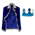 thumbnail image 3 of Disfraz de rey para niños Túnica de rey y príncipe heredero Disfraz medieval de cuerpo entero Accesorios de disfraz para disfraz de Halloween Regalo Azul Salvador disfraz infantil, 3 of 10