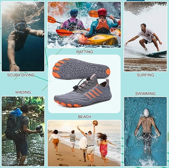 Grounded Barefoot Footwear for Women and Men, Non Slip Hikes Water Shoes , Hiking Bare Foot Unisex, Foot Shaped Sneakers Wide Toe Box