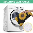 thumbnail image 6 of Black Yellow Sunflower Pattern Square Tablecloth,Waterproof Square Table Cover,Wipeable Spillproof Washable Table Cover for Home Kitchen Party Decor 42"X42"(107x107cm), 6 of 6
