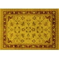 thumbnail image 1 of Ahgly Company Machine Washable Indoor Rectangle Oriental Yellow Traditional Area Rugs, 6' x 9', 1 of 4