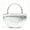 Silver, variant on REMANLAND Women's Metallic Half-Moon Evening Handbag with Structured Top Handle, Gold
