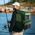 PLUSINNO Fishing Backpack with Rod Holders, 42L Large Waterresistant