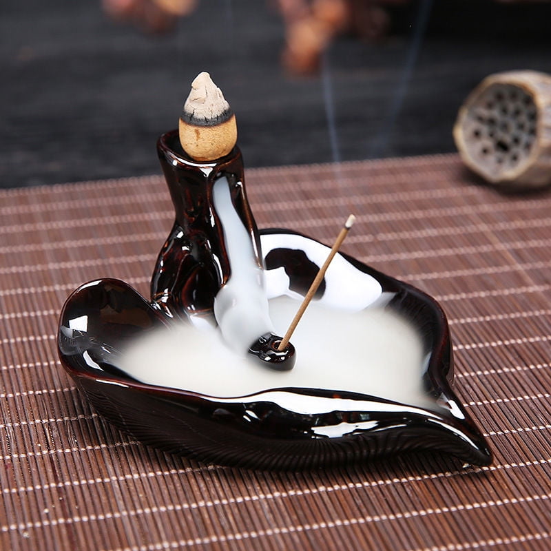 Handmade Ceramic Glaze Incense Burner Holder Buddhist Backflow Censer