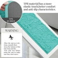 thumbnail image 2 of ZOPZO 3-Piece Bathroom Rug Set, Turquoise, 17x24、20x24、20x32 Inch, Soft Microfiber Chenille Bath Mats with TPR Backing, Absorbent Mats for Bathroom, 2 of 6