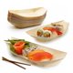 thumbnail image 1 of Paquete de 50 barquitos de sushi biodegradables extragrandes de 25 cm. Platos de aperitivo 100 % desechables. Bandejas de madera natural compostables. Plato resistente de álamo. Kit ecológico de, 1 of 6