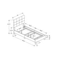 thumbnail image 3 of Monarch Specialties 80.25" Gray Contemporary Rectangular Bed Frame - Twin Size, 3 of 5
