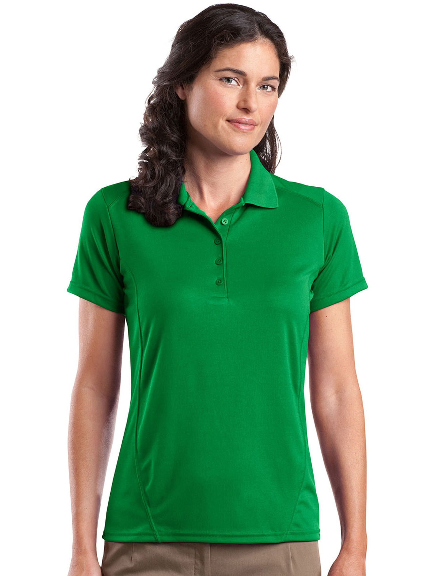 Sport-Tek - Sport-Tek Women's 5-Button Placket Knit Collar Polo Shirt ...