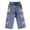 Blue, variant on YunPes Kids Girls Bow Jeans Wide Leg Baggy Flare Denim Pants Trendy Preppy Cute Clothes Y2K High Waisted Denim Jeans Aesthetic Pants