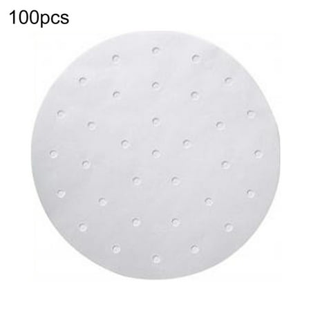 

GYMNASTIKA Baking Paper 100Pcs Perforated Non Sticky Baking Paper Bread Snack Steamer Air Fryer Sheet