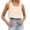 Beige, variant on Basic Tank Tops for Women Vintage Solid Color Womens Summer Tank Tops Adjustable Slim Fit Crew Neck Sleeveless Womens Camisole Undershirt Basic Tanks Top
