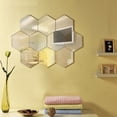 thumbnail image 5 of 6/12Pcs Fashion Art Safety Mural Decals Mirror Wall Sticker Geometric Hexagon Home Decor GOLD XL 12PCS, 5 of 8
