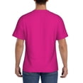 thumbnail image 3 of Bixox Men's Darkmagenta Printed Short Sleeve Skinny Athletic T-Shirt, 3 of 6