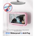 thumbnail image 4 of Shower Phone Holder Waterproof 480 Rotation Phone Stand Case Mount for Bathroom Batheub Kitchen Wall Mirro Compatible with iPhone 15 14 13 12 11 Plus Pro Max XS XR up to 6.8" Cell Phone， Pink, 4 of 8