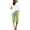 Green, variant on cocolona Womens Summer Casual Linen Beach Shorts Elastic Waist Drawstring Wide Leg Knee Length Shorts with Pocket