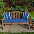 thumbnail image 2 of Casual Cushion Stripe Sunbrella® Fabric 1-Piece Outdoor Throw Pillow, 15"W x 15"L, Milano Cobalt, 2 of 5