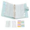 thumbnail image 2 of A6 Budget Binder Envelope Notebook Hand Book Bag Pocket Loose Leafbook Zipper Bag Clip Pu Leather Leafleaf Mini Envelope, 2 of 8