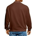 thumbnail image 4 of Havenx Men Long Sleeve Polo Sweater V Neck Knit Polo Shirts 2025 Trendy Lightweight Ribbed Golf Shirts Pullover Sweater,Brown XL, 4 of 8