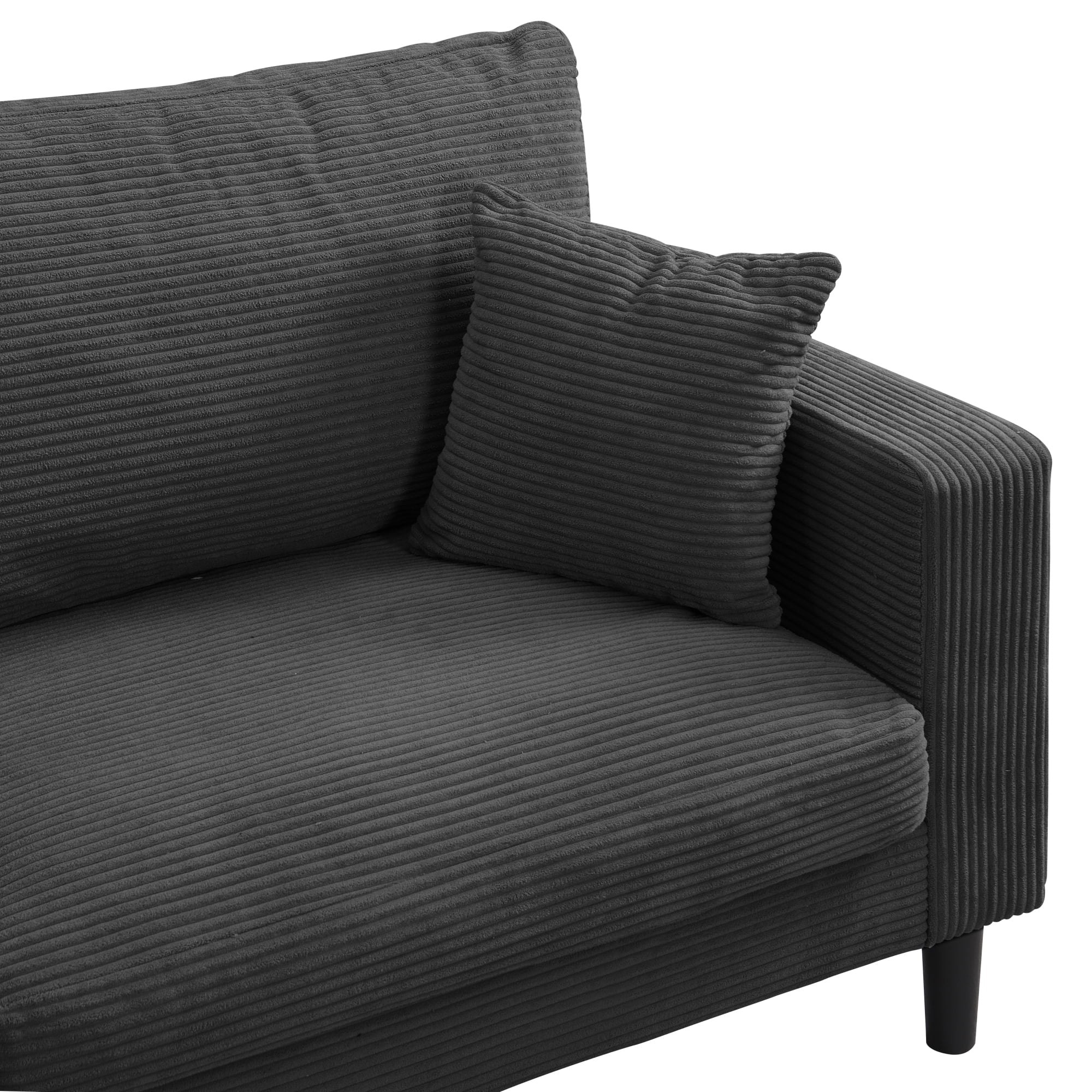 Jopath 57 Inch High Resilience Loveseat Sofa With Wooden Frame, Two-Seater Comfortable Sofa For Small Spaces, Modern Upholstered Design For Apartments And Living Rooms Orange