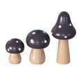 thumbnail image 1 of Mini hongo artificial tallado en madera para niños, juguete educativo (marrón) Likrtyny juguetes de los niños, 1 of 7
