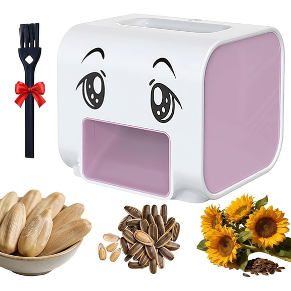 Rechargeable Automatic Sunflower Seed Peeler Machine,Sunflower Automatic Peeling Machine with Touch Start, Hands-Free, Distinguish Between Good and Bad Seeds Efficient Kernel Separator (Pink)
