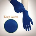 thumbnail image 6 of EvridWear Unisex Men Women Merino Wool String Knit Liner Full Finger Gloves (Navy, S), 6 of 6