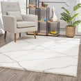 thumbnail image 6 of Rug Branch Contemporary Boho Shag White Grey Indoor Area Rug - 6x9, 6 of 6