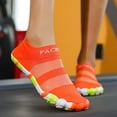 thumbnail image 2 of lnmuld Men Women Five Toe Water Shoes Knit Barefoot Socks for Swim Beach Yoga Cycling Color:Orange,Size:41, 2 of 9