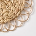 thumbnail image 3 of Round Rattan Table Placemat, Brown, 15", by My Texas House, 3 of 5