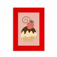 thumbnail image 1 of Strawberry Chocolate Sweet Ice  Picture Display Art Red Photo Frame, 1 of 4