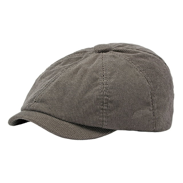 WEIYLL Bérets pour Femmes Hommes en Velours Côtelé Tissu Rétro Uni Printemps Automne Modèles Couple Classique Couvre-Chef Octogonal