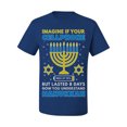 thumbnail image 2 of Wild Bobby Hanukkah Imagine If Your Phone Battery was Low but Lasted 8 Days Men T-Shirt, Royal, 3X-Large, 2 of 6