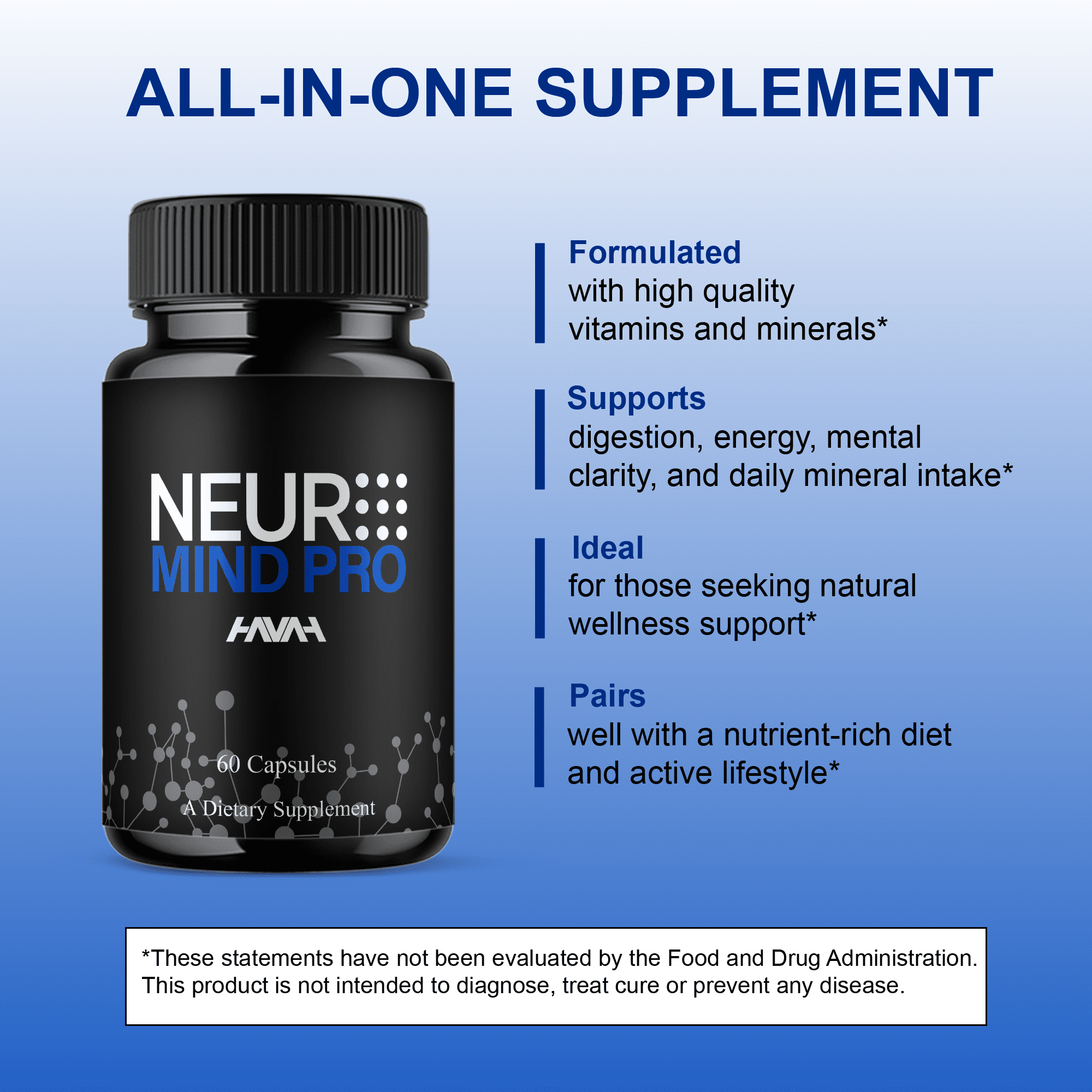 (3 Pack) Neuro Mind Pro Brain Pills, Neuro Mind Pro Capsules (180 Capsules)