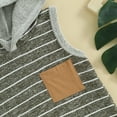 thumbnail image 6 of Okbabeha Newborn Baby Boy Girl Summer Clothes Outfit 0 3 6 9 12 18 Mohths Striped Sleeveless Hoodie Romper Jumpsuit infant Hooded Onesie Onepiece Overall, 6 of 7