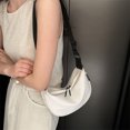 thumbnail image 3 of Bolso bandolera de mujer Bolso de hombro de moda de verano Canva Casual Dumpling Bag (Blanco), 3 of 9