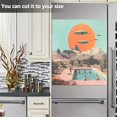 thumbnail image 3 of Yayeee Magnetic Dishwasher Cover for The Front Decoration Home Kitchen Machine Sticker Protector, Retro UFO, 3 of 6