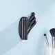 thumbnail image 2 of Matt Black Gancho giratorio de brazo oscilante plegable de metal sólido con tres brazos plegables múltiples para baño, cocina, garaje, montaje en pared, negro mate, A5060-bk, 2 of 5