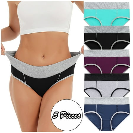 

B91xZ Lingerie For Women Color Bikini Briefs Underwear Panties Solid Women Knickers Underpants plus Size Lingerie for Women Costume Multicolor 5XL