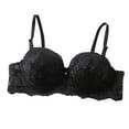 thumbnail image 2 of Amidoa Push-up Bras for Older Women Lace Black Cheeky Embroidered Bra Women Lingerie L, 2 of 9