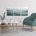 thumbnail image 4 of 3 Piece Wall Art for Living Room Misty Forests Print Picture Framed Canvas Artwork Wall Decor for Bathroom Bedroom Modern Room Landscape Decorations Size 12x16 inches x 3 Panel Ready to Hang, 4 of 6