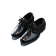 thumbnail image 3 of Gomelly Boys Dress Shoes Kids Pointed Toe Lace-Up School Uniform Formal Shoes Black 7C, 3 of 9