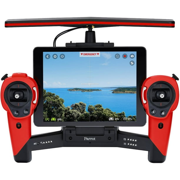 Skycontroller for Bebop Quadcopter Drone - Battery Included (Red) - Walmart.com