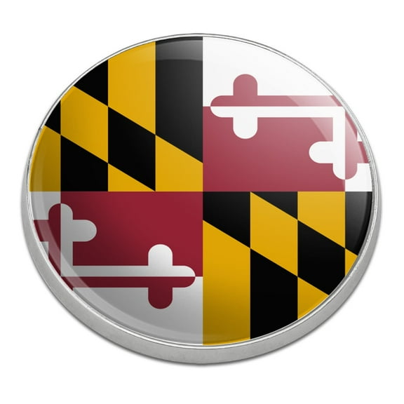 Maryland State Flag Golfing Premium Metal Golf Ball Marker