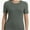 Olive Green, variant on Women's Crew Neck Ribbed Fitted Shirt Basic Short Sleeves Summer T Shirt Tops