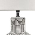 thumbnail image 4 of Lampe de Table Ronde en Céramique et Tissu Moderne en Blanc/noir, 4 of 9