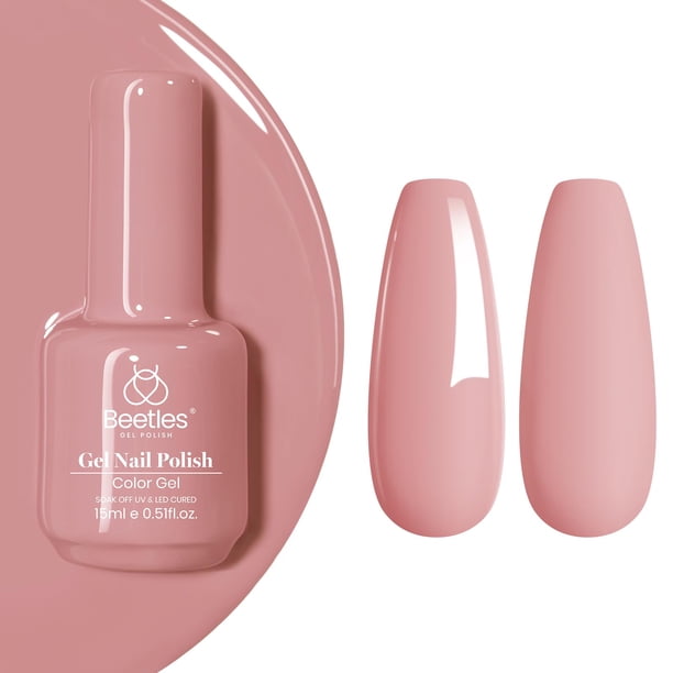 Esmalte de uñas en gel Beetles Pastel Nude Pink, 15 ml