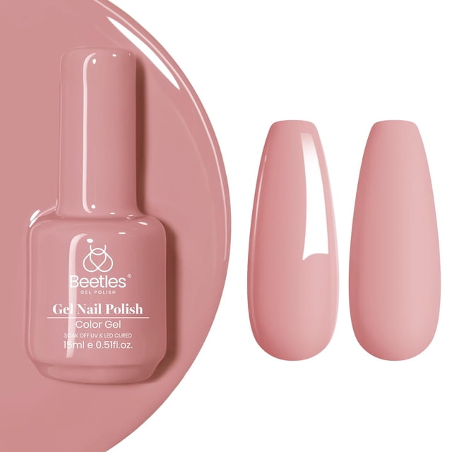 Esmalte de uñas en gel Beetles Pastel Nude Pink, 15 ml