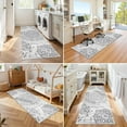 thumbnail image 6 of Findosom 2'x6' Vintage Boho Kitchen Rug Runner for Hallways Machine Washable Non Slip Hallway Runner Rugs 0.6 inch Thickness Medallion Floor Runner Rugs for Entryway Bedroom Laundry Room Gray, 6 of 8