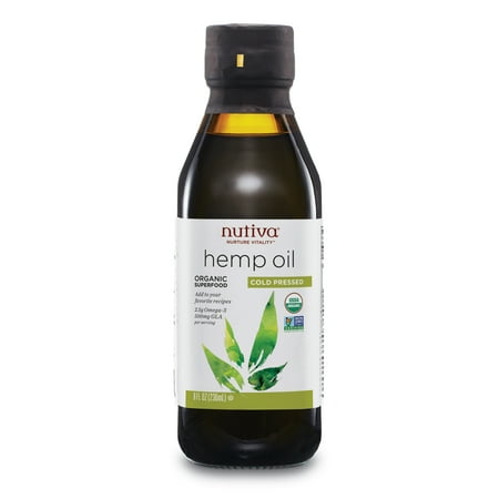 Nutiva Organic Cold-Pressed Unrefined Hemp Seed Oil, (Best Hemp Seed Oil For Skin)